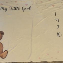 Baby Girl Milestone Blanket 