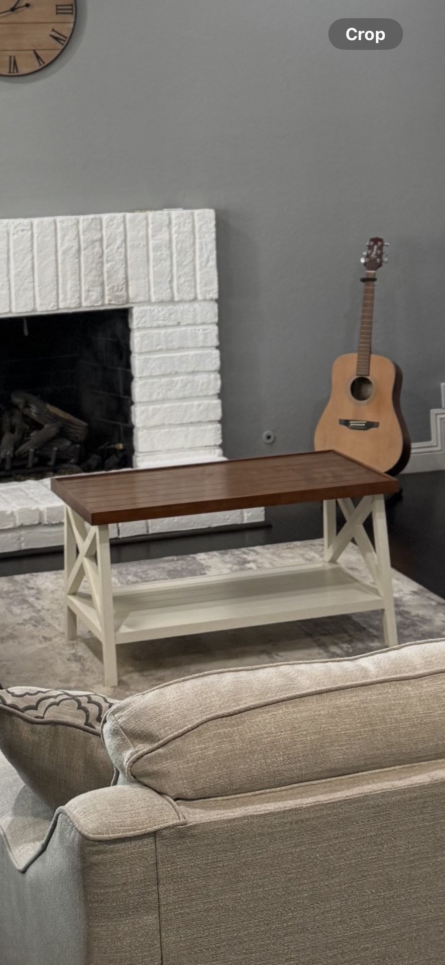 Modern Farmhouse Wood And White Coffee And end Tables