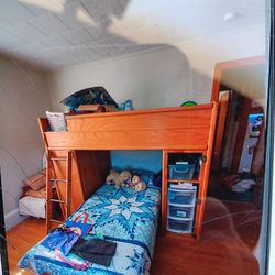 Loft Bed With Use For Extra Bed Bunk Beds. Has Desk And Storag3