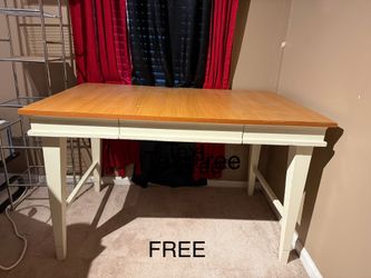 FREE Large Wood Desk w/ Drawers – Needs Minor Repair