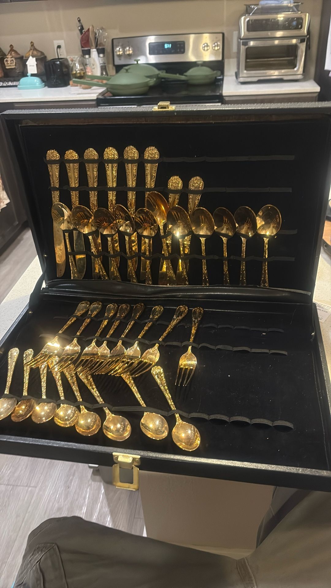 Gold Plated Silverware Set