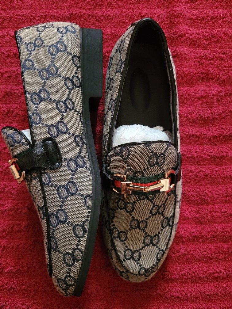 💥New Year SALE💥High Quality Leather Gucci Print Loafer Shoes