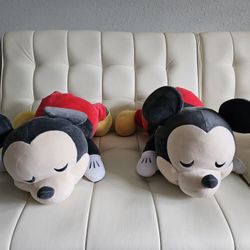 Disney Mickey Mouse Laying Down Soft Pillow Plush Stuffed Toy

