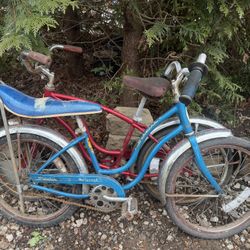 Vintage Schwinn Hollywood And bantam 20”  Banana Seat Bikes 
