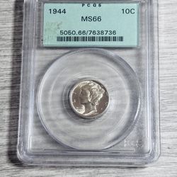 1944 Mercury Silver Dime Coin