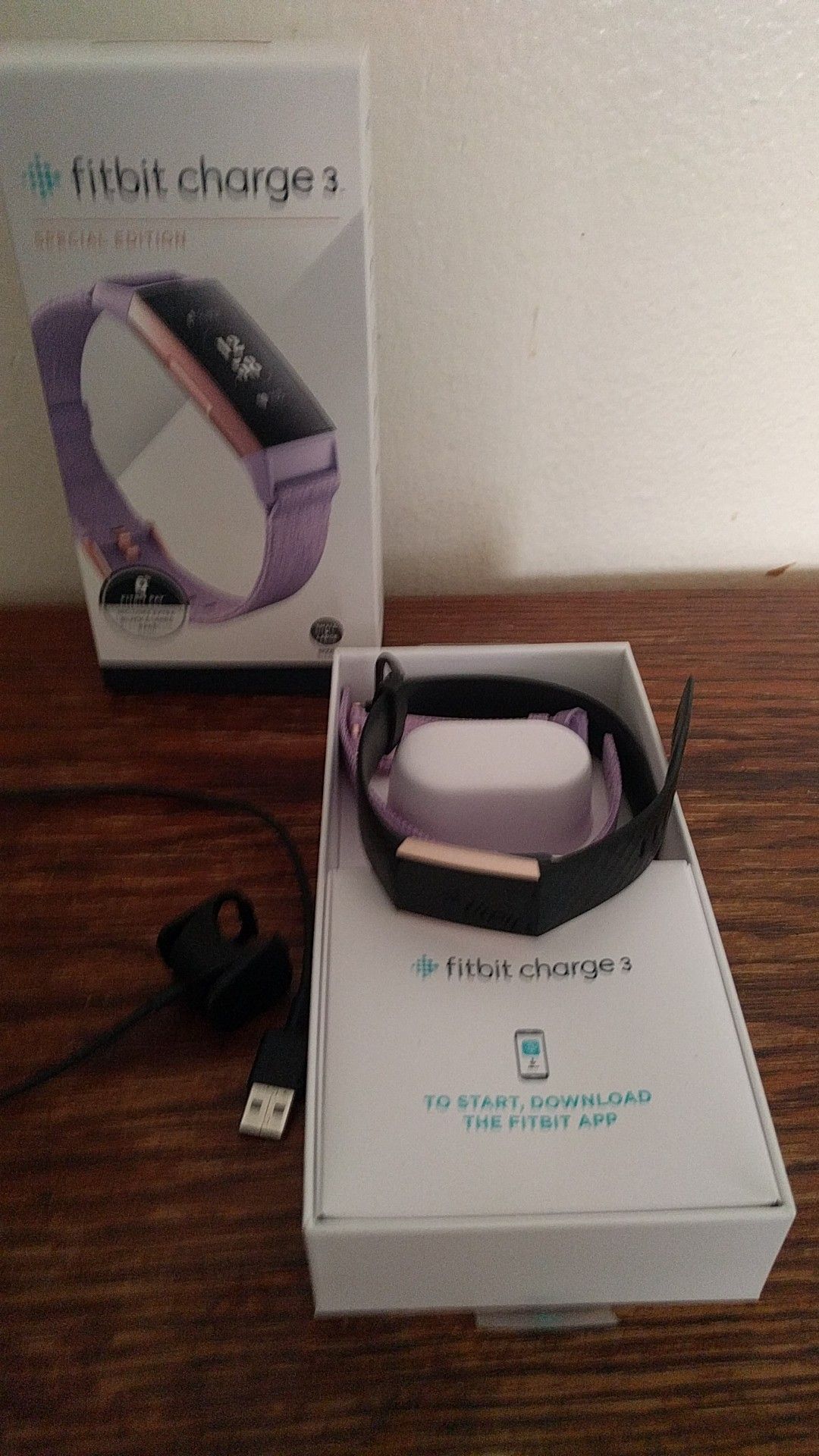 Fitbit charge 3 with box