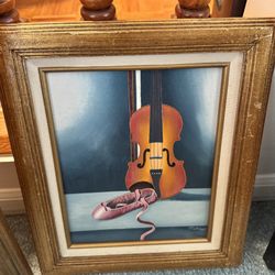 Violin And Ballet Slipper Print 