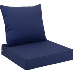 Favoyard Outdoor Seat Cushion Set 19 x 19 Inch Waterproof & Fade Resistant Patio Furniture Cushions with Removable Cover Deep Seat & Back Cushion with