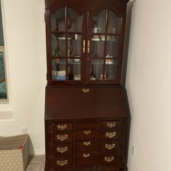 Secretary Desk Display Cabinet Henkel Vintage