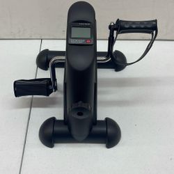Mini Pedal Black Exercise Bike – Arm & Leg Trainer w/ Digital Display