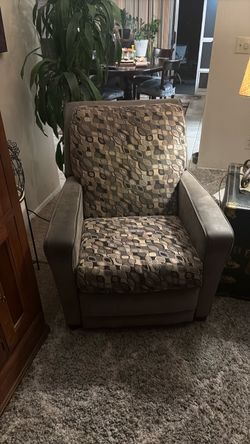 Upholstered Accent Chair with Patterned Fabric