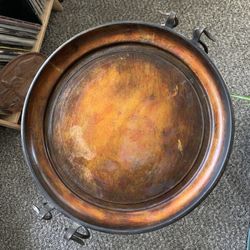 Vintage Metal tray table with handles