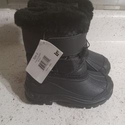 Girls Winter Boots,black Size 6 New, Quality Made