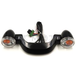 Bullet Rear Brake LED Light Bar Turn Signal For Harley Street Road Glide 2010-17 PN:MT444-001A-GBK+CL