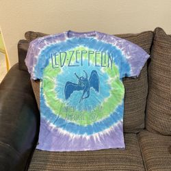 Size Medium Liquid Blue, Led Zeppelin T-Shirt