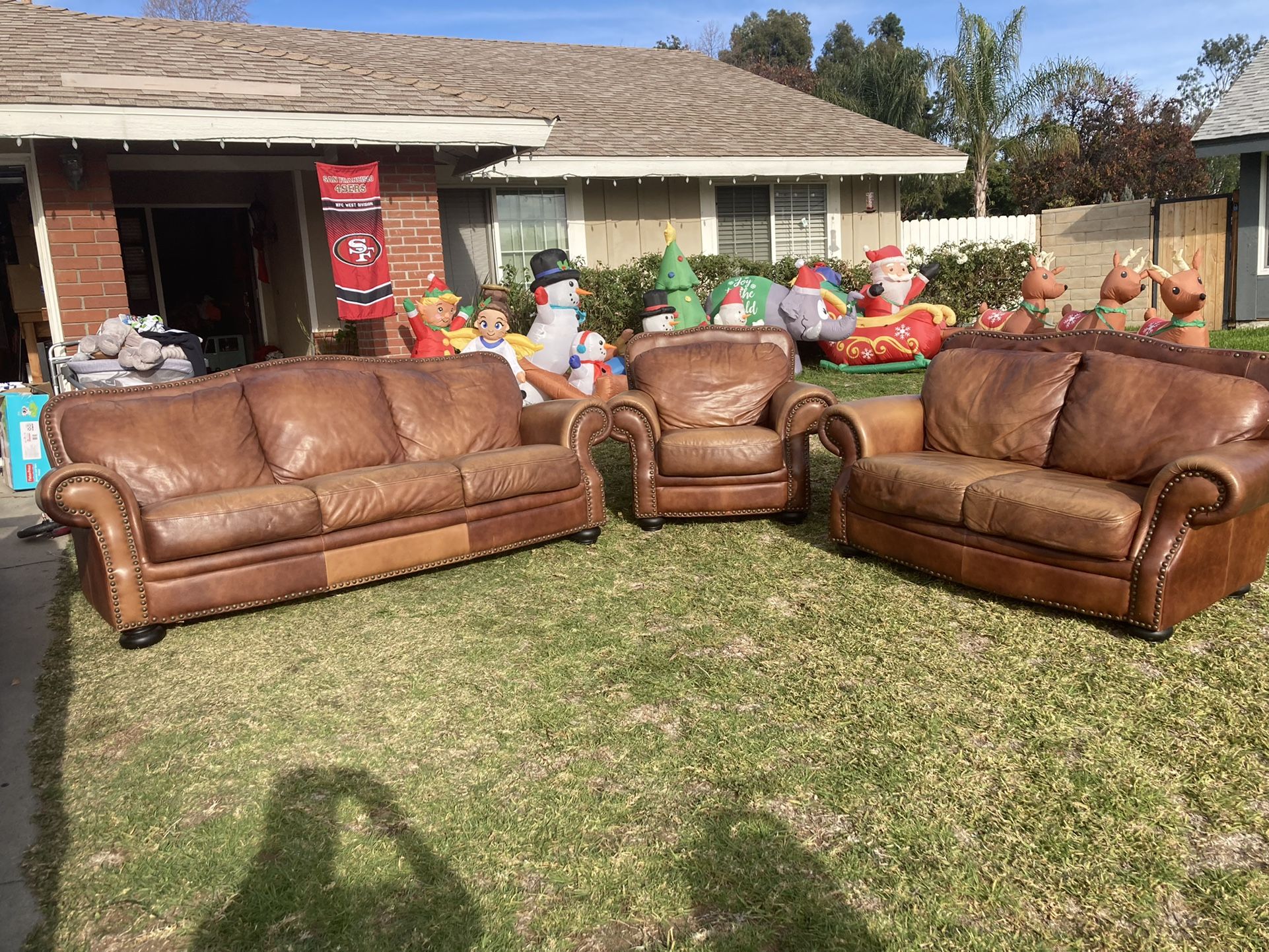 Genuine Leather couches for Sale in La Verne, CA OfferUp