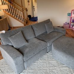 Brand New Couch | Ottoman | Grey