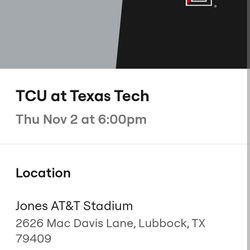 Texas Tech vs. TCU tickets -2