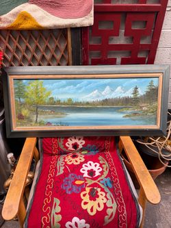 Mid Century signed oil on board