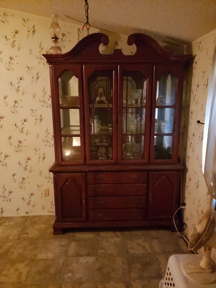 Two Piece Antique China Cabinet. for Sale in Mary Esther FL OfferUp