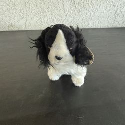 TY Beanie Baby Black And White Dog Named Frolic 