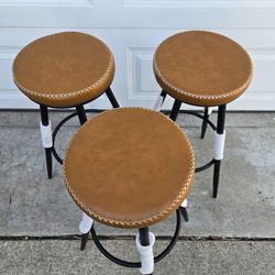 New Bar Stool Counter Chair Swivel Sport Stitching Baseball 