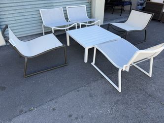 Patio,Outdoor Furniture,5 Chairs And Coffee Table.
