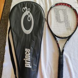 Prince O3 Red Midplus Tennis Racket and Bag