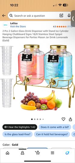 Double 2 gallon drink dispenser