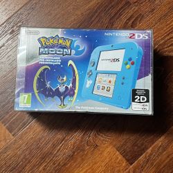 Nintendo 2DS Pokémon Sun & Moon Light Blue Console CIB EU Complete (with Game Installed)