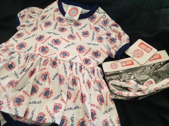 Baby girl UofA dress onesie