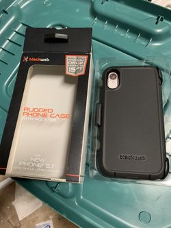 Black web iPhone X case like otter