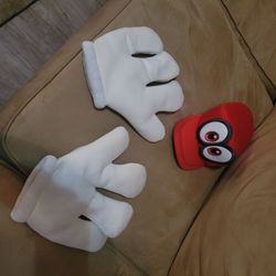 Cartoon Hands And Mario Hat & Blow Up Mario  Cart