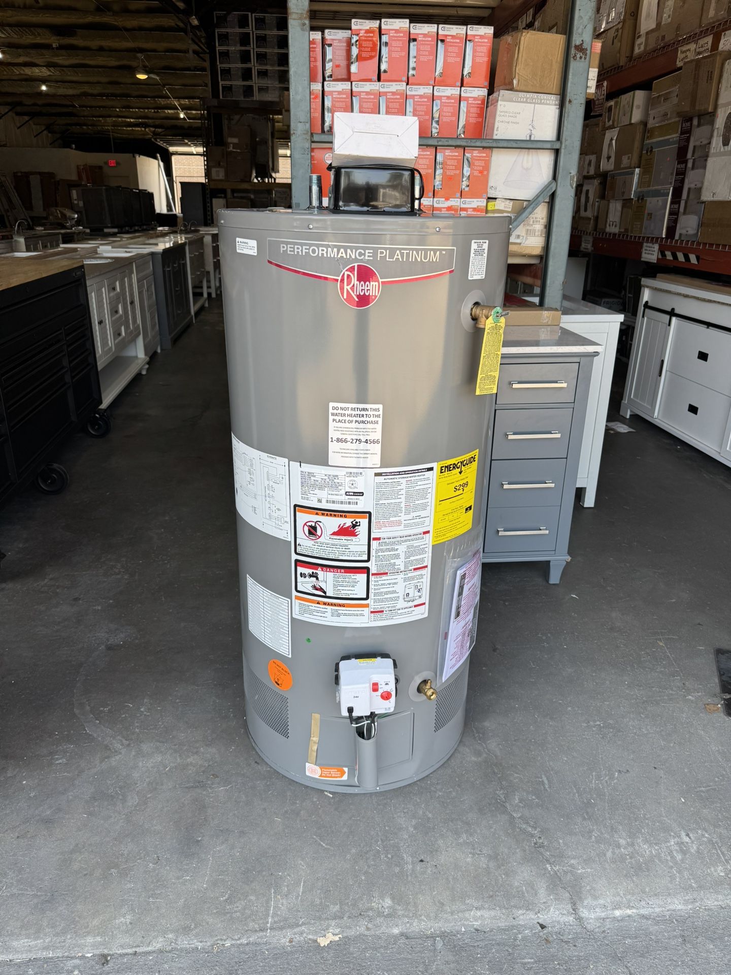 Rheem Performance Platinum 50 Short 12 Year 40,000 BTU