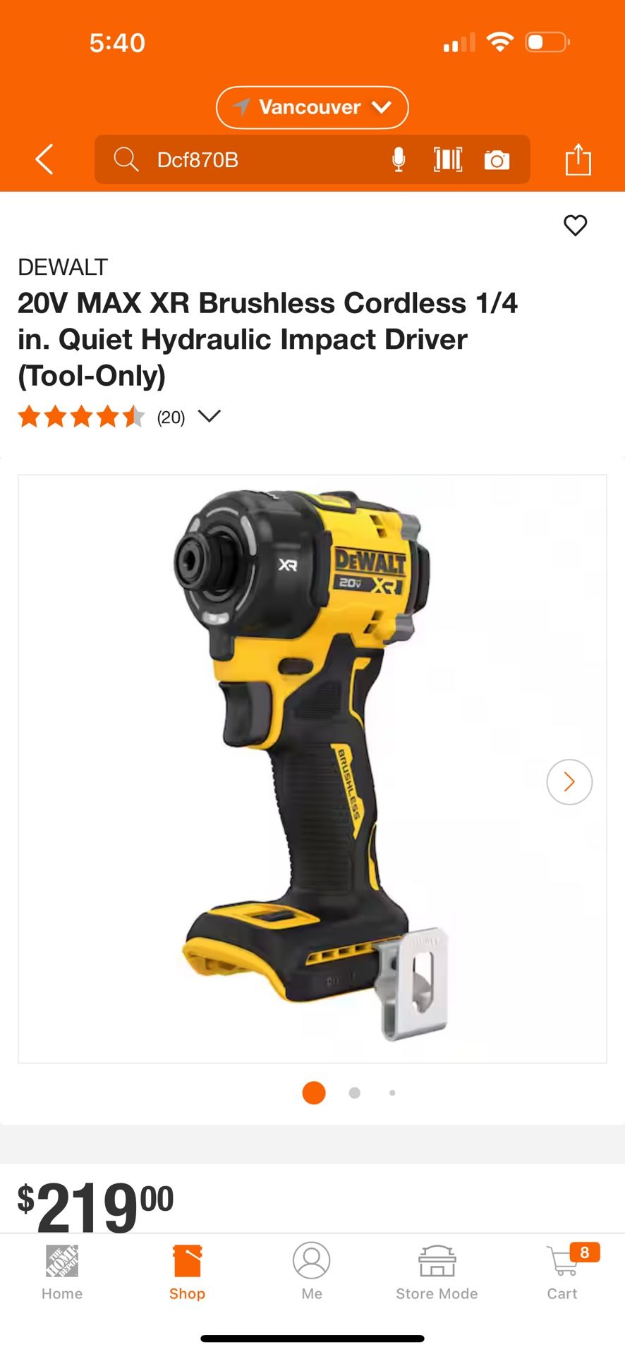 DEWALT ATOMIC 20V MAX Cordless Brushless Compact 1/4 in. Impact Driver (Tool Only