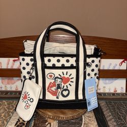 Betty Boop Tote Bag, Black, READ Description