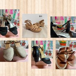 Woman’s Summer Sandal Heels, Size 10 , Each $ 20