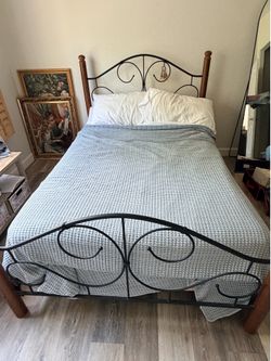 Full size frame and mattress