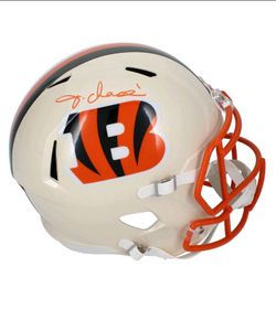 Jamar Chase Signed Cincinnati Bengals Full-Size Retro Helmet