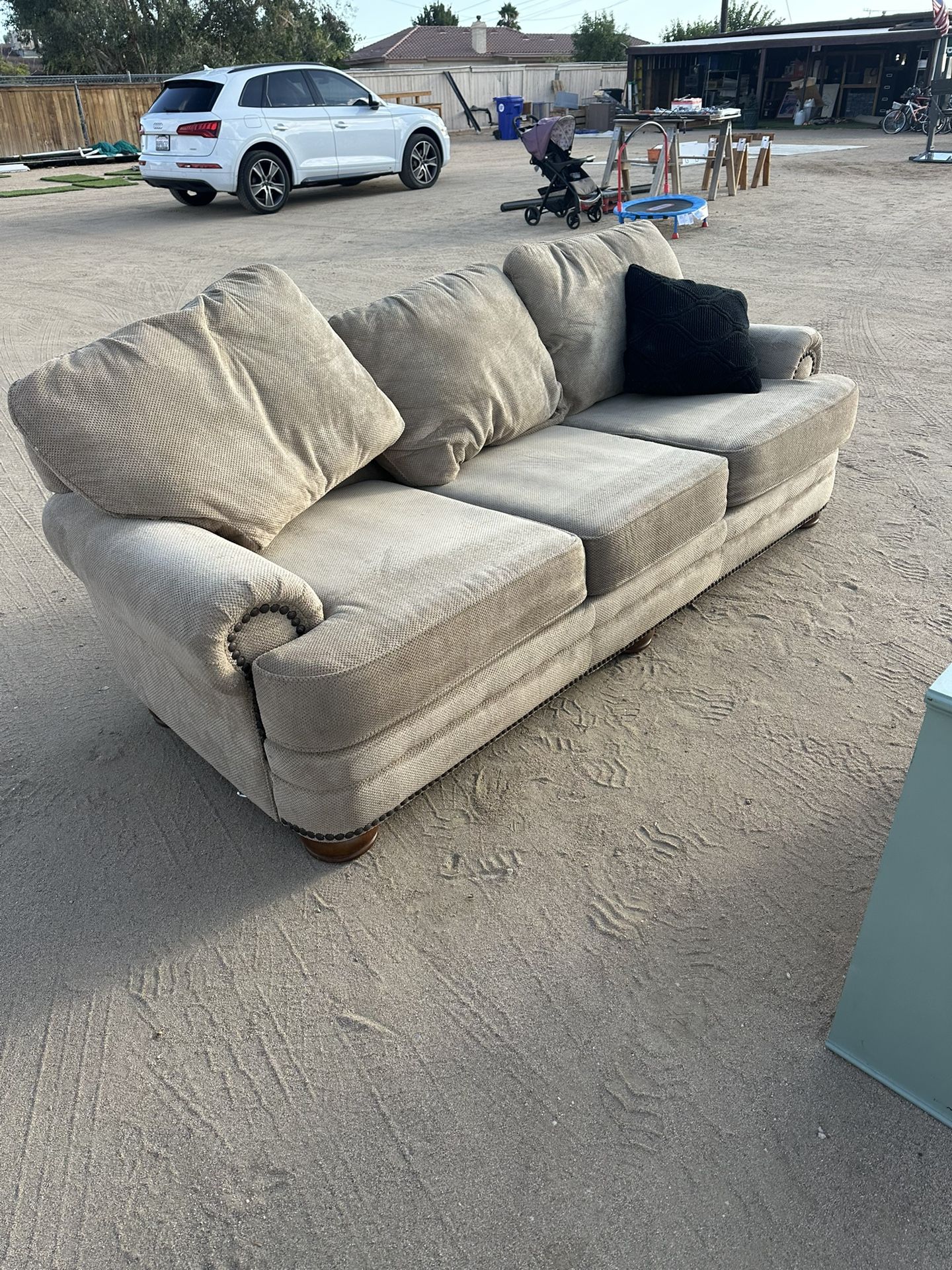 Full Sized Tan Couch