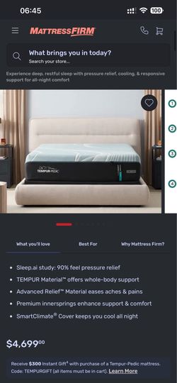 Tempur-pedic Luxe Adapt Queen mattress