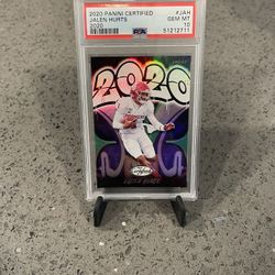 2020 Panini Certified 2020 #JAH Jalen Hurts Sooners RC Rookie PSA 10 GEM MINT 