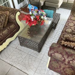 Red Sofa With Loveseat 