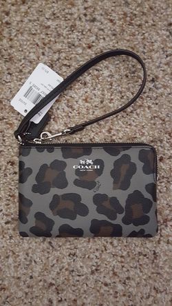 New leopard ocelot COACH wristlet