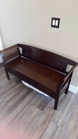 Solid Wood Entryway Bench – $25