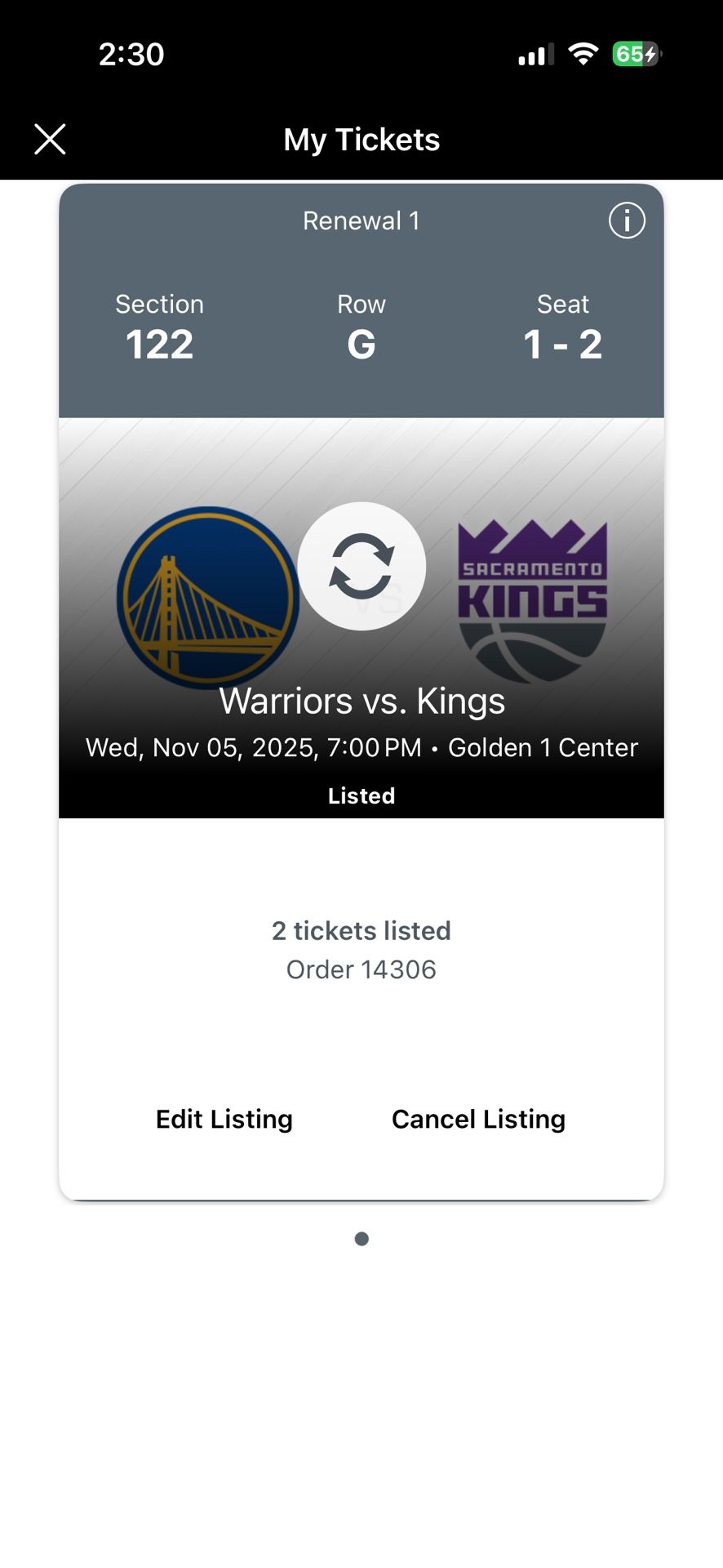 Kings Vs Warriors 11/5