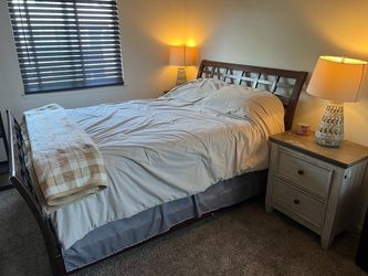 Queen-size Pillow Top Bed including frame, box springs and matress