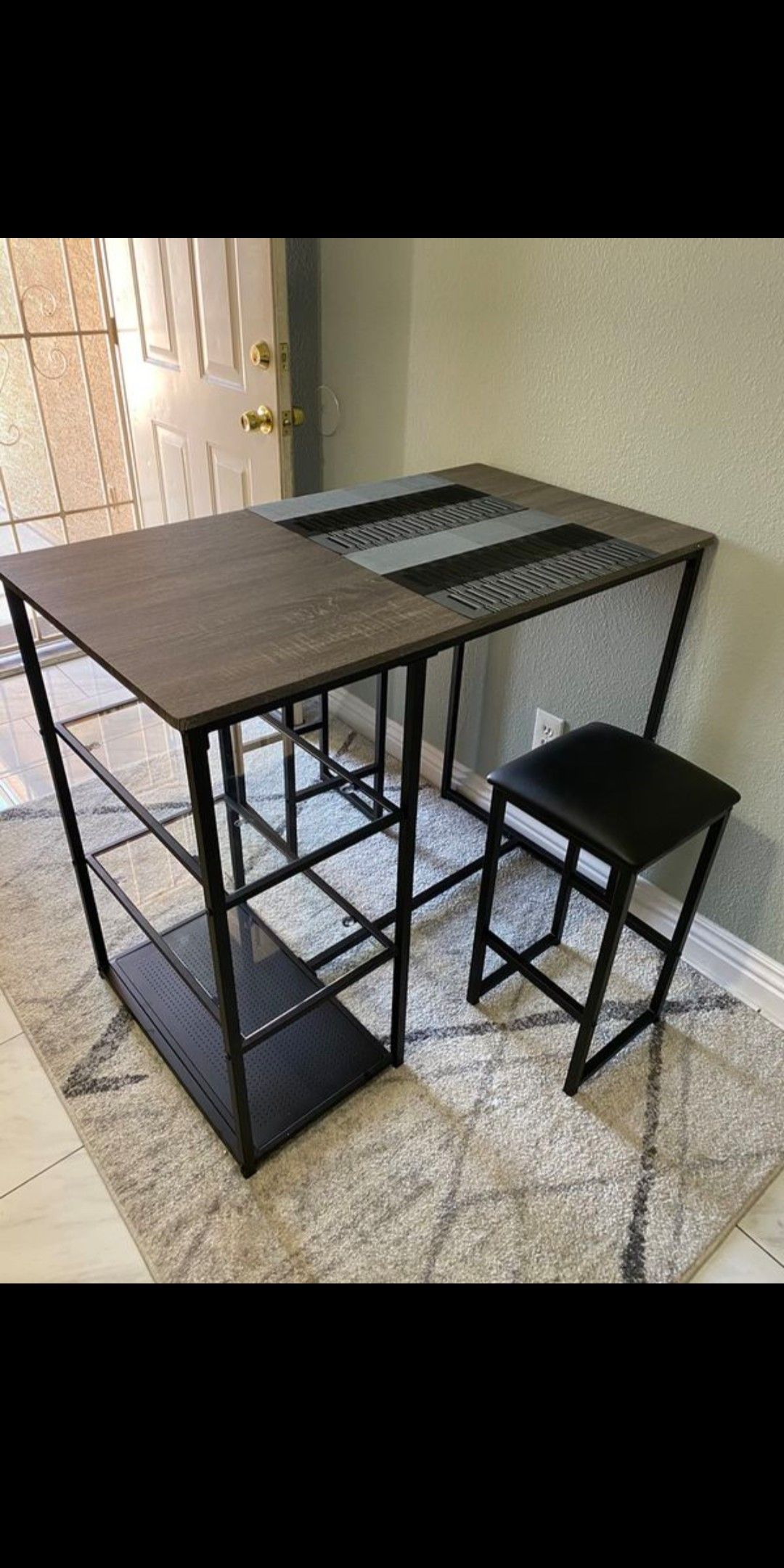 breakfast bar table/3 pc dining table set