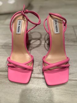 Steve Madden Pink Strappy Heeled Sandals