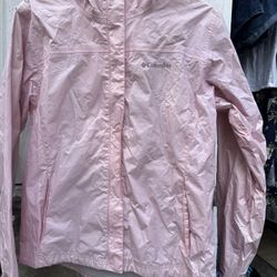 Light Pink Columbia Rain Jacket, Sz Youth 18/20